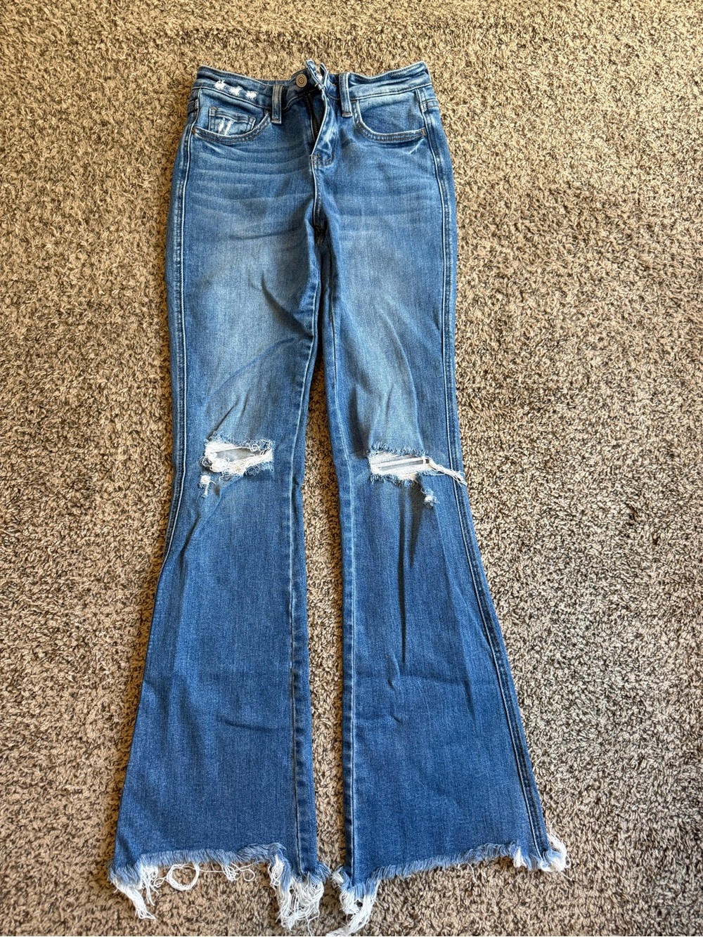 Flying Monkey Distressed Bootcut Jeans